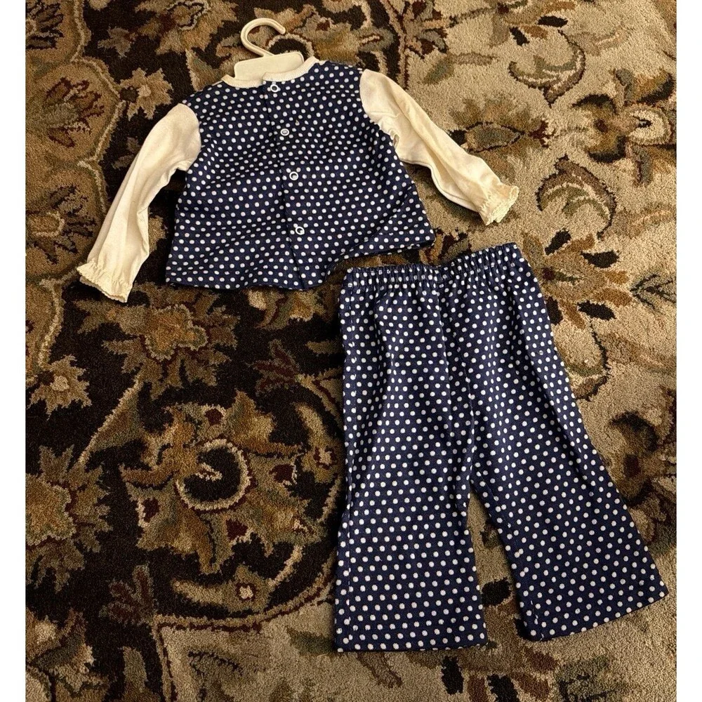 vintage buster brown 6-9 months polka dot flare bottoms nwt